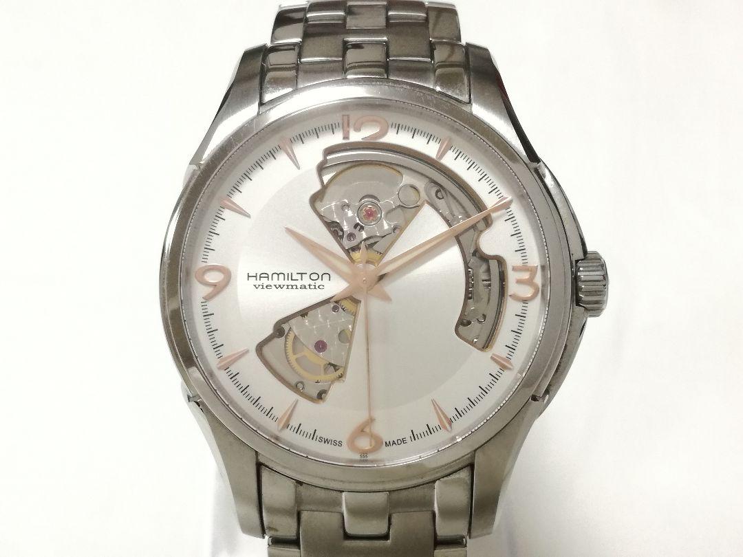 美品 HAMILTON ハミルトン 腕時計H325651 ビューマチック 裏スケ