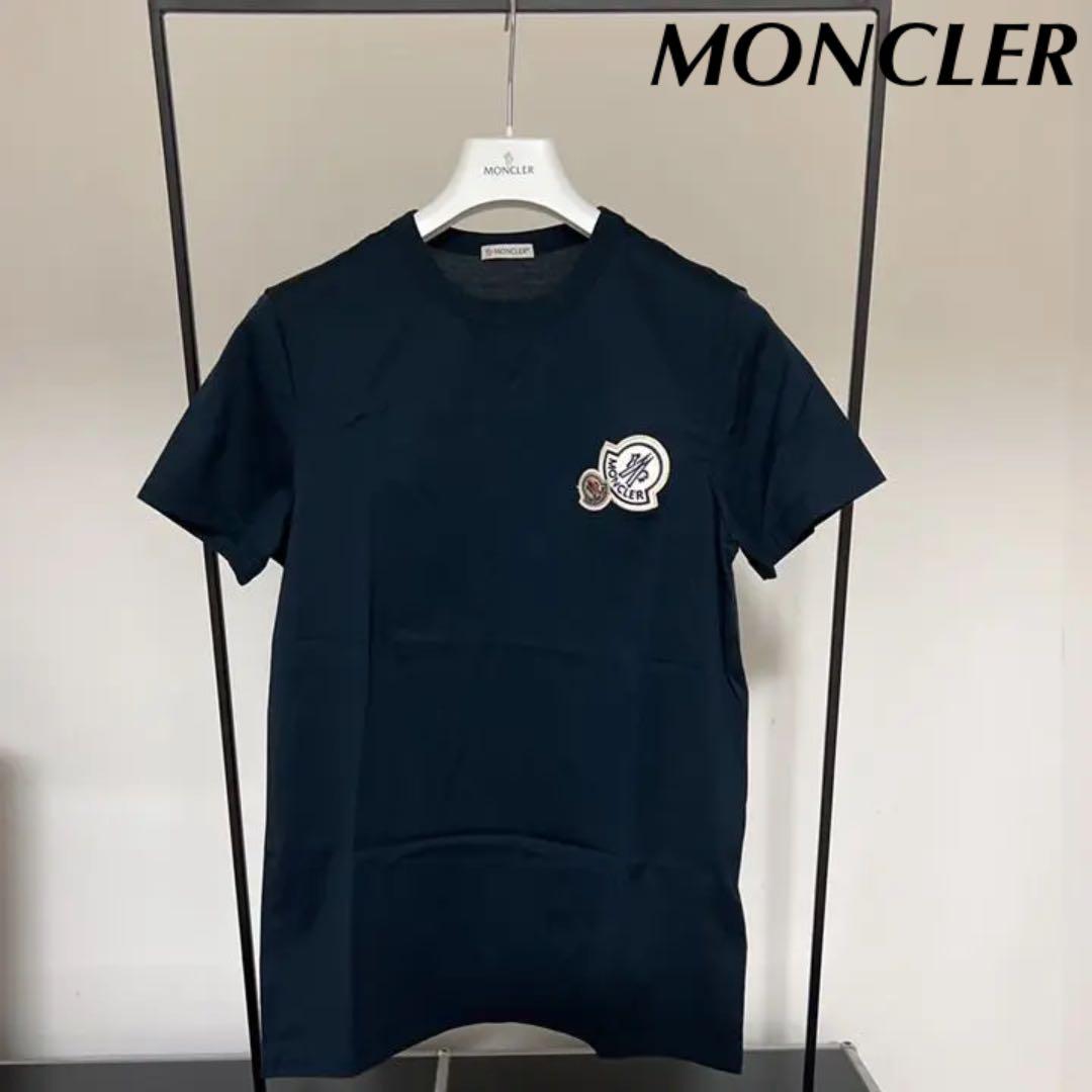 人気SALEお買い得】 MONCLER Wロゴワッペン Tシャツ S モンクレール ...