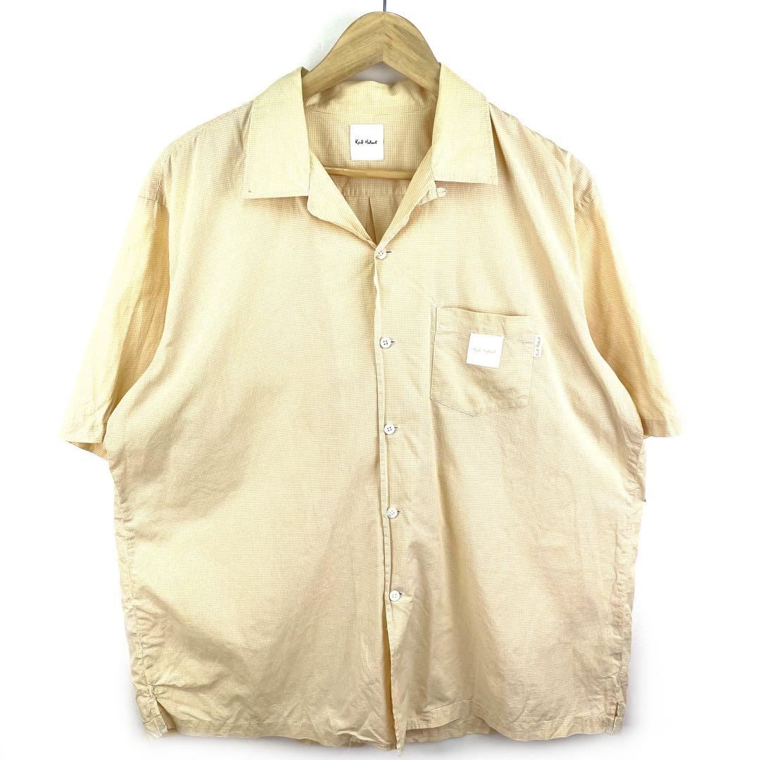 日本製 カールヘルム 半袖 開襟 チェックシャツ コットン ビッグサイズ 古着