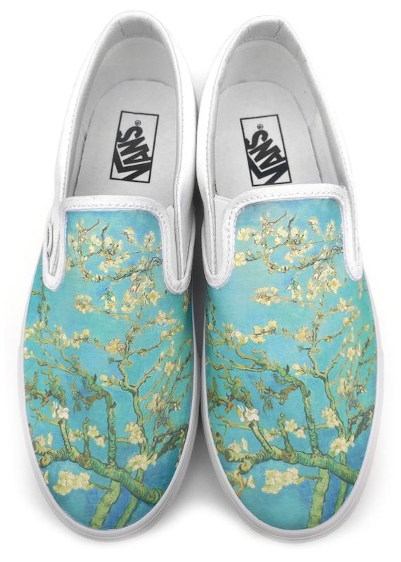 Van Gogh Almond Blossom Slip-on Custom Vans Brand Shoes - Etsy