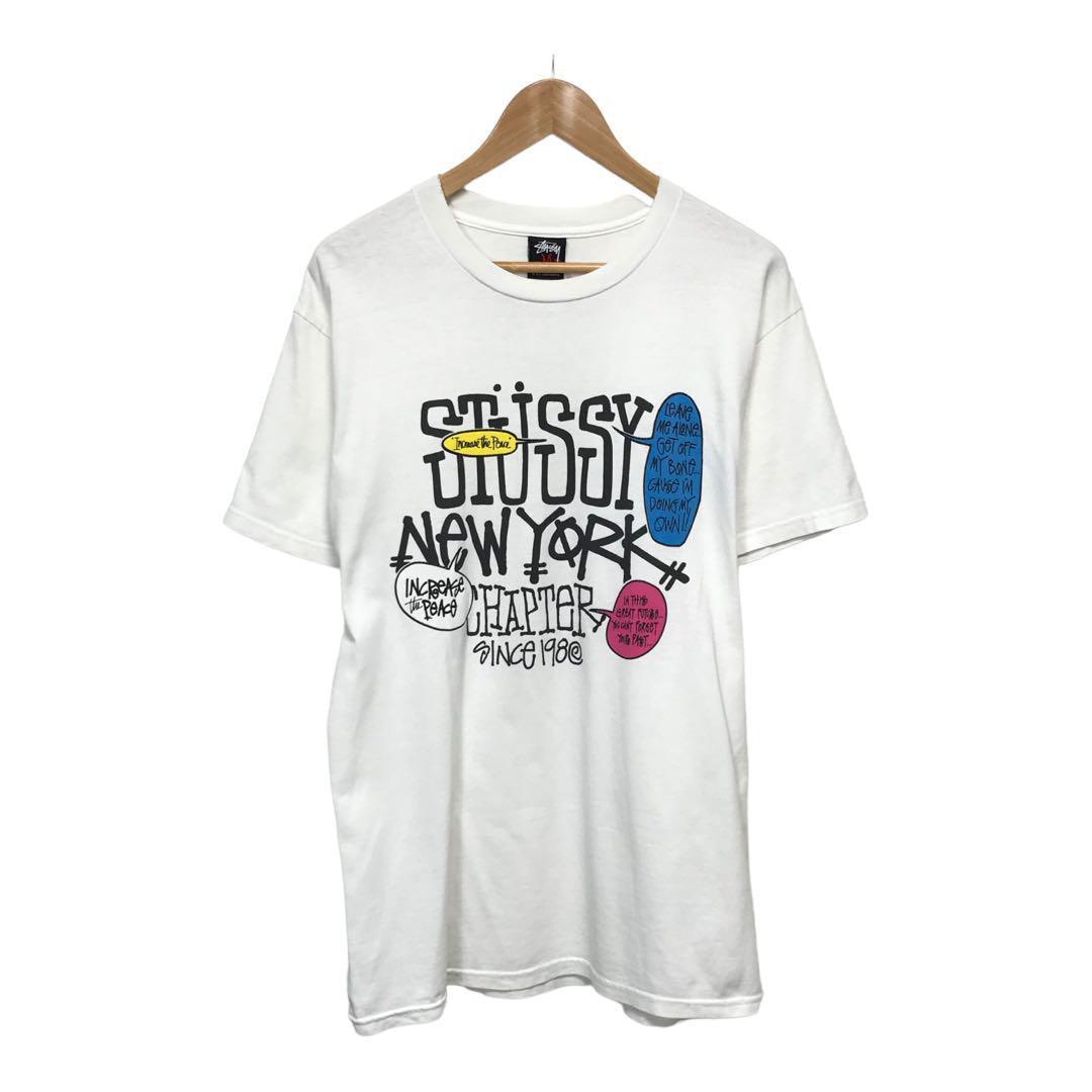 激レア　ステューシー　半袖Tシャツ　ニューヨークチャプター　ロゴ　ホワイト
