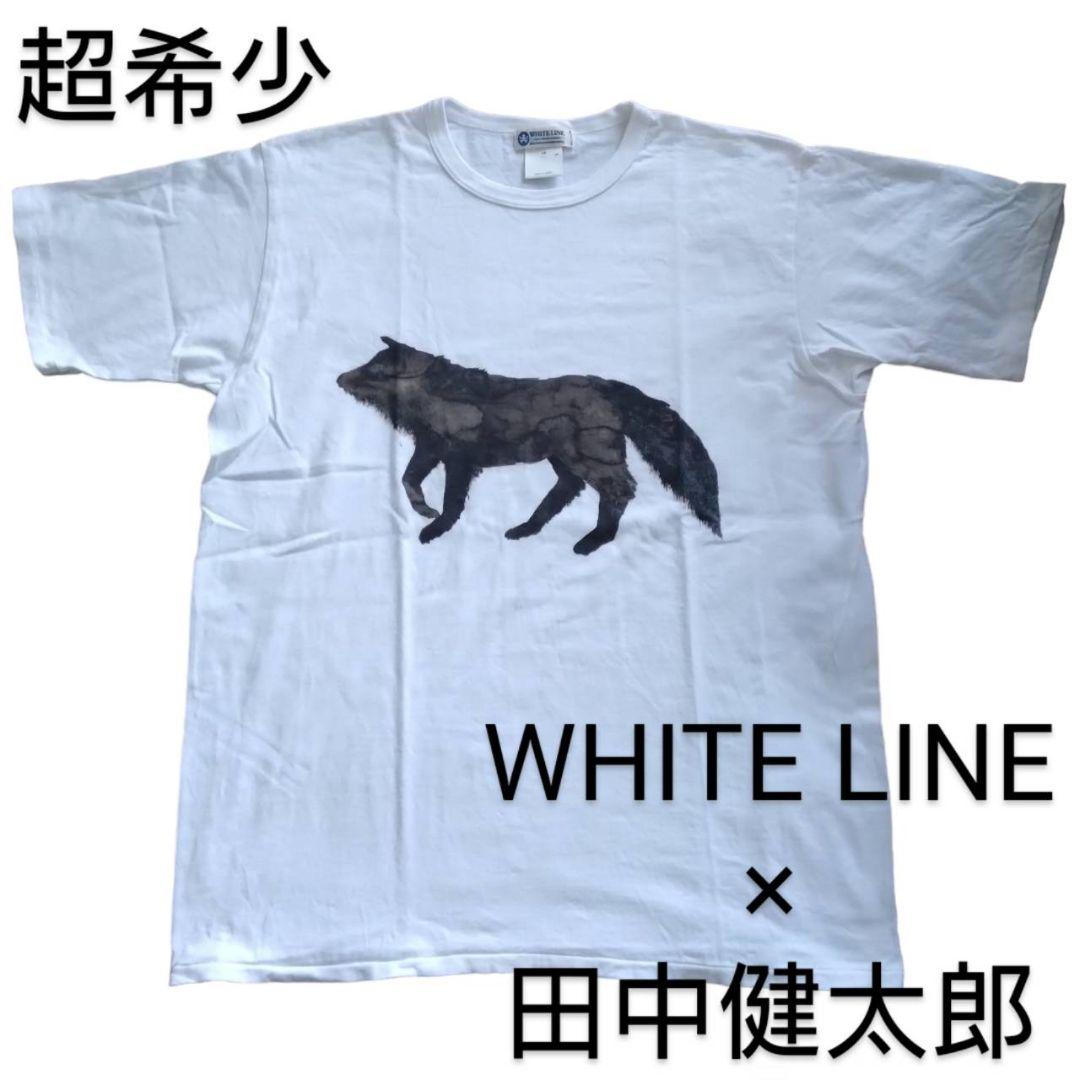 超希少 WHITE LINE × 田中健太郎 ウルフ柄 着るアートTシャツ