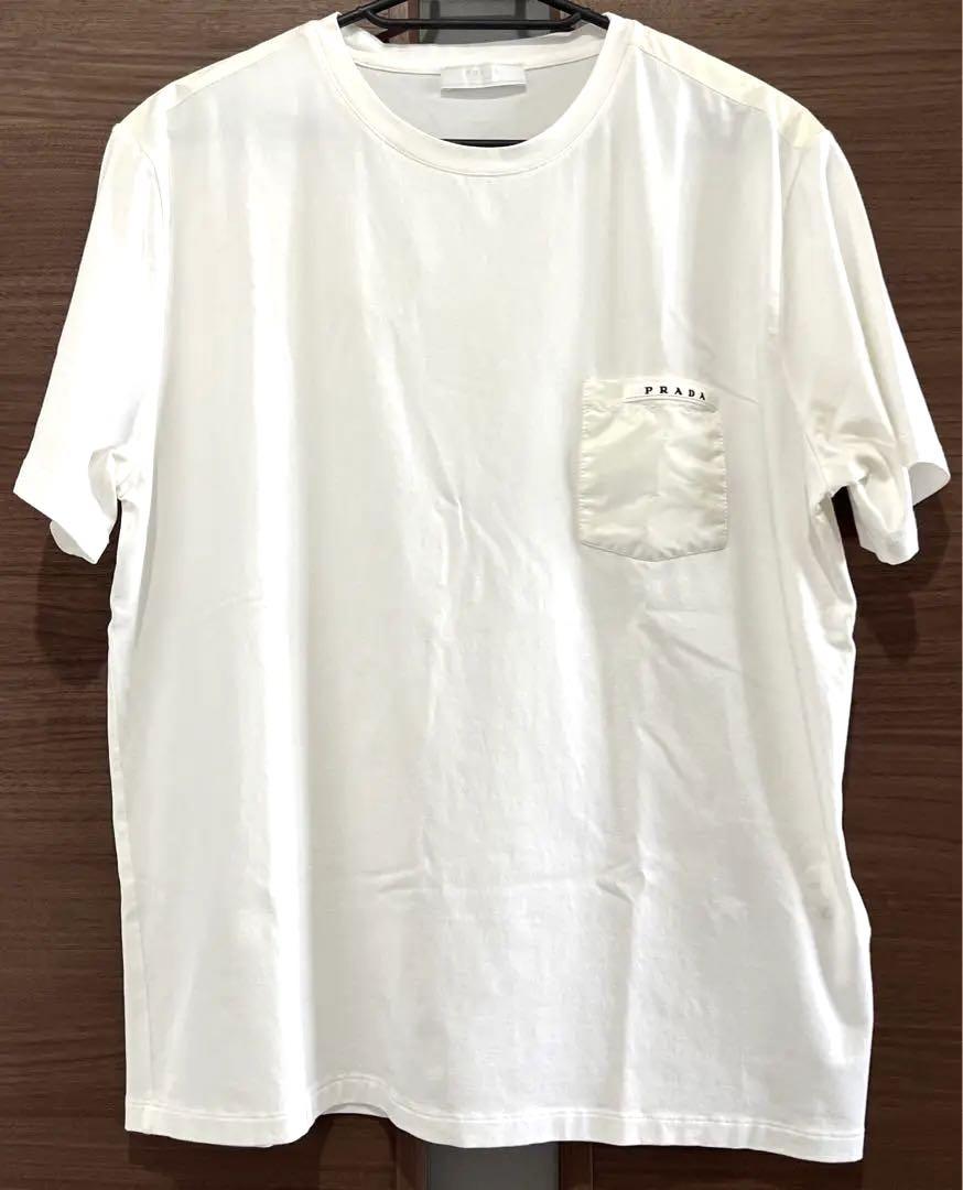 最適な価格 PRADA クルーネック Tシャツ XL Tシャツ/カットソー(半袖 ...