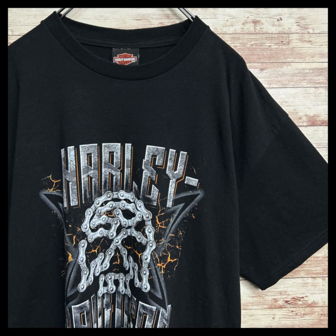 【Harley-Davidson】@2018　フロントプリント　L　黒　Tシャツ